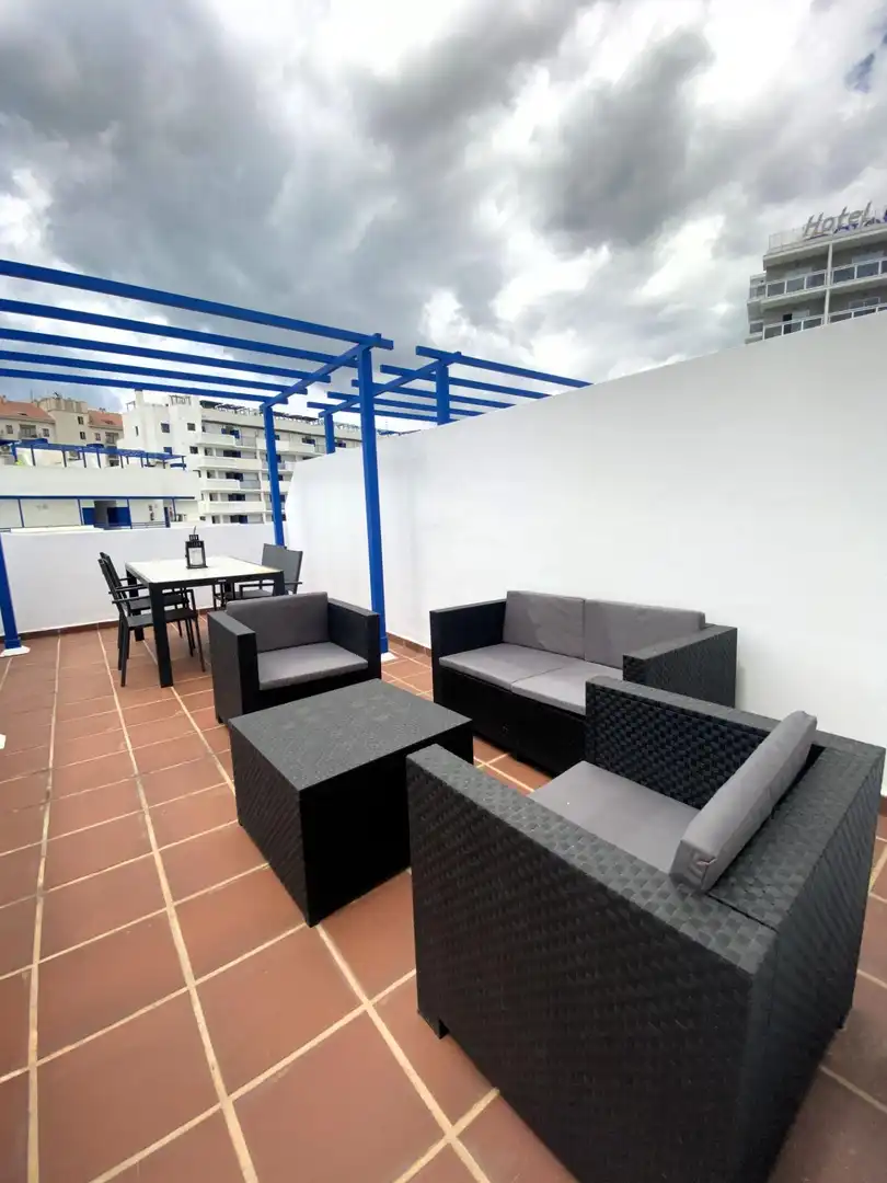 Terrasse von Dachboden zum Verkauf in Benalmádena mit Klimaanlage, Heizung und Terrasse