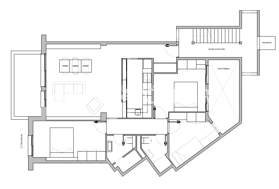 Apartament en venda en  Barcelona Capital amb Aire condicionat, Calefacció i Terrassa