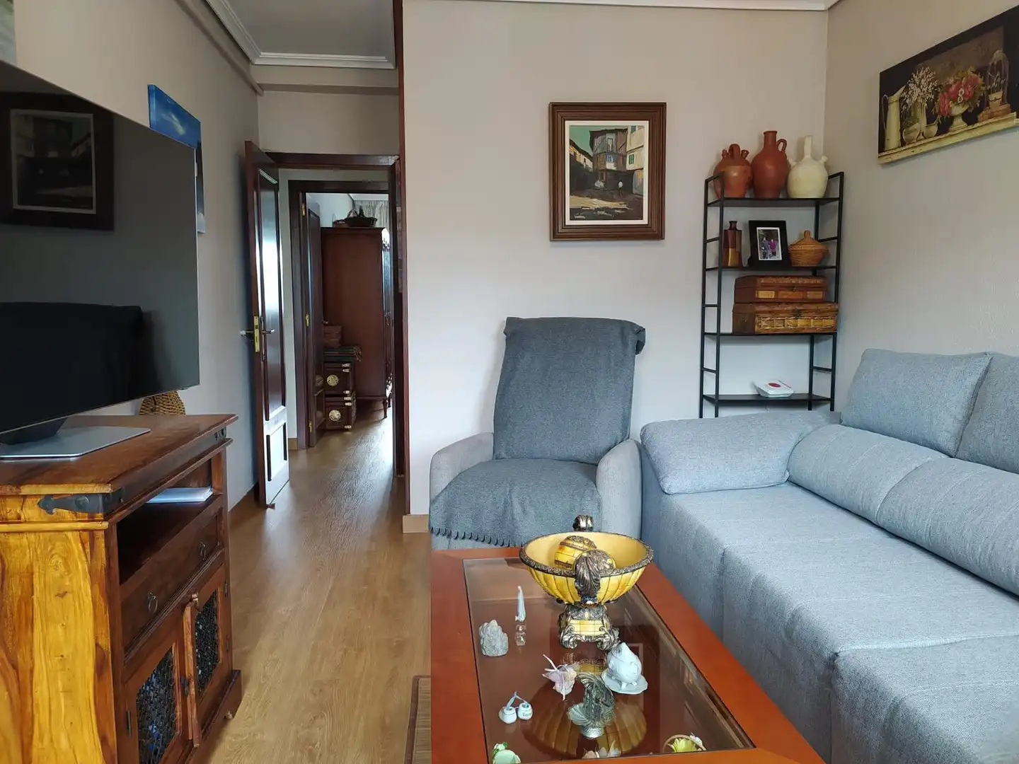 Sala de estar de Piso en venta en Ponferrada con Calefacción, Terraza y Trastero