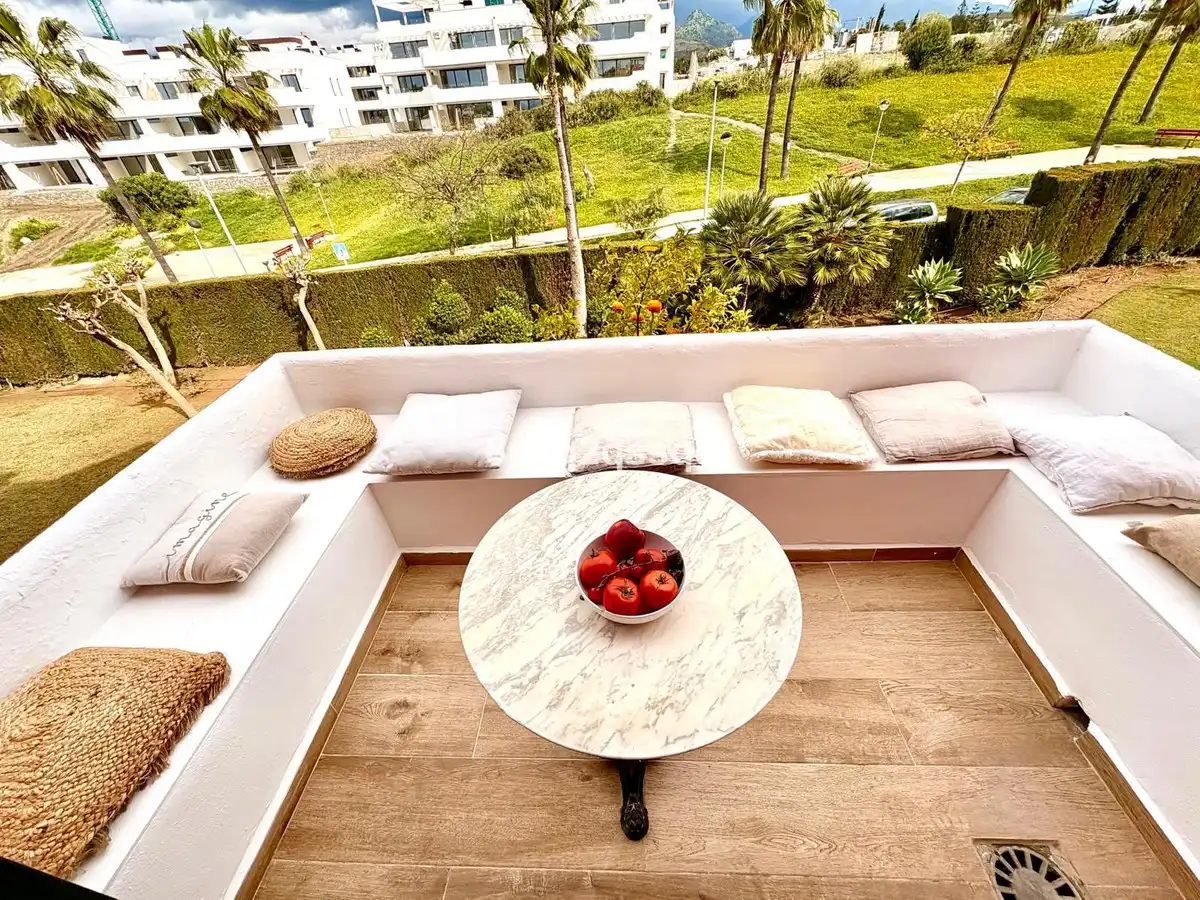 Terrace of Flat for sale in Estepona  with Air Conditioner, Furnished and TV