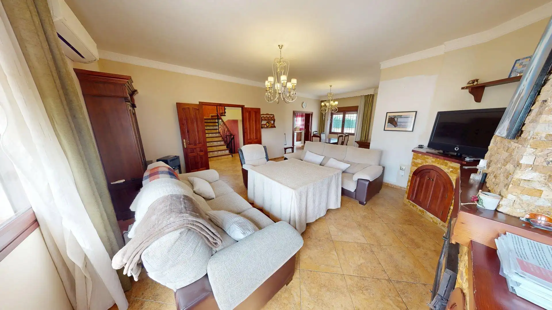 Living room of Houses for sale in Colmenar  with Air Conditioner, Heating and Private garden