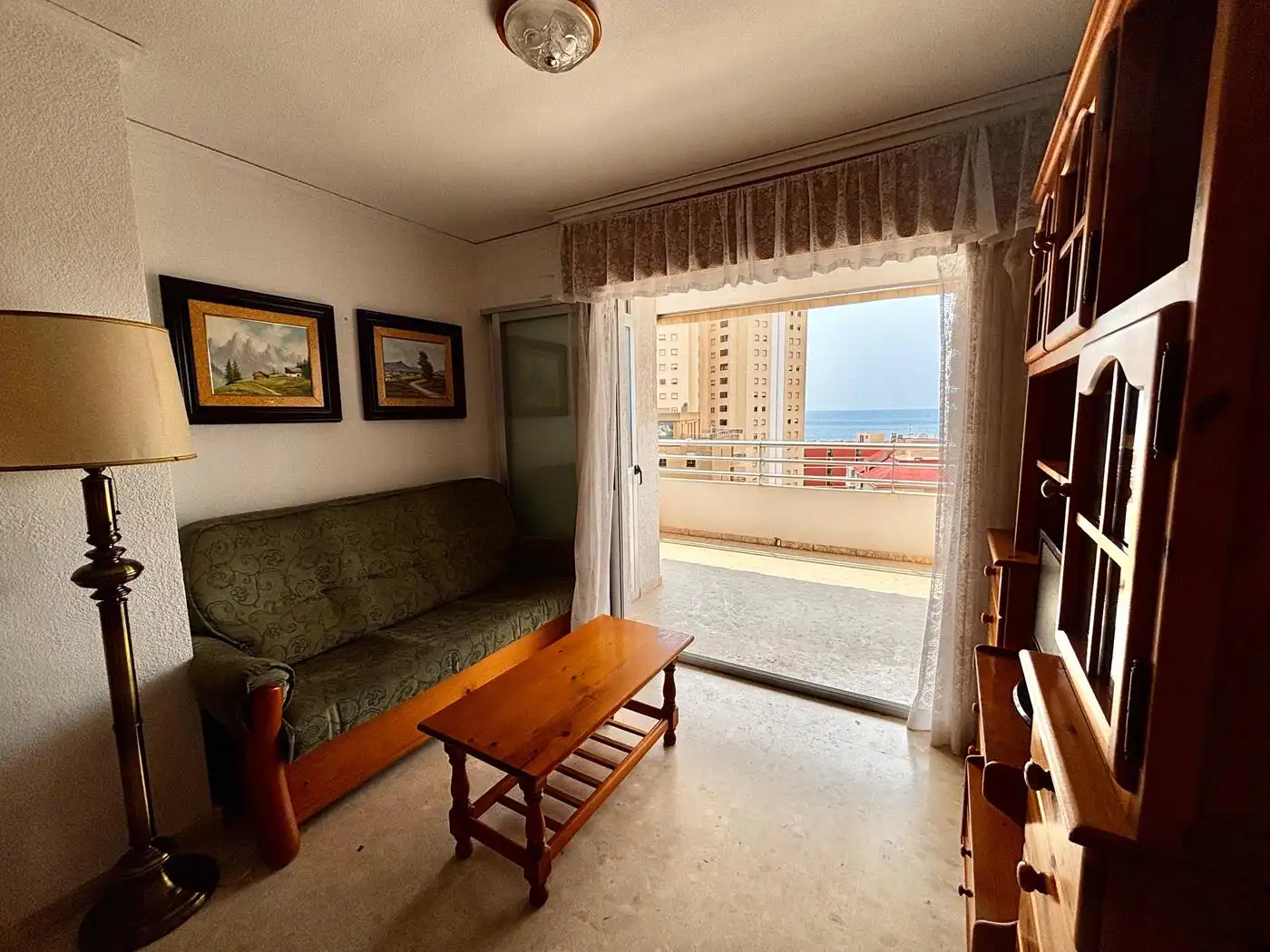 Wohnzimmer von Wohnungen zum Verkauf in Calpe / Calp mit Terrasse, Möbliert und Gemeinschaftspool