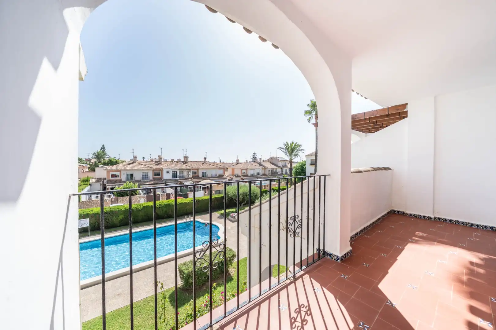 Terrasse von Wohnungen zur Miete in San Javier mit Schwimmbad, Möbliert und Ofen
