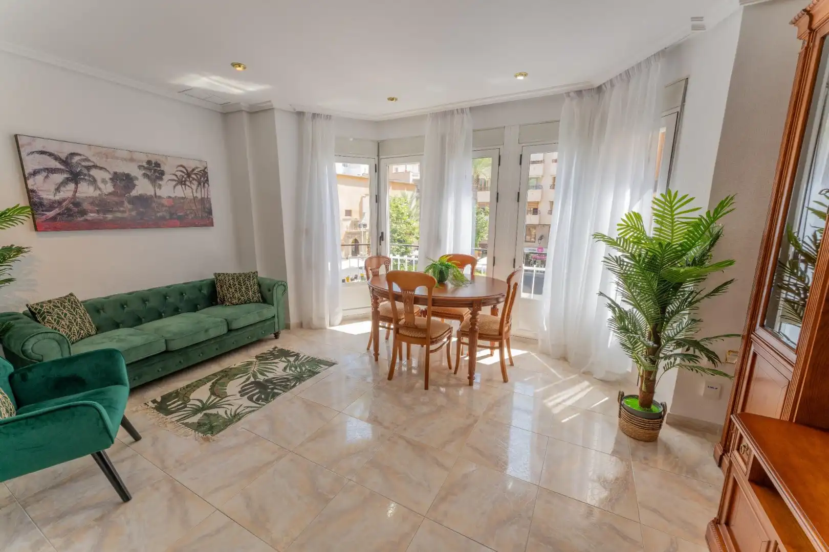 Sala de estar de Piso en venta en Elche / Elx con Aire acondicionado, Amueblado y Balcón