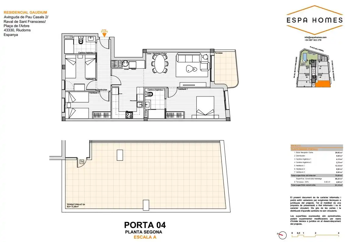 Piso en venta en PAU CASALS, Riudoms