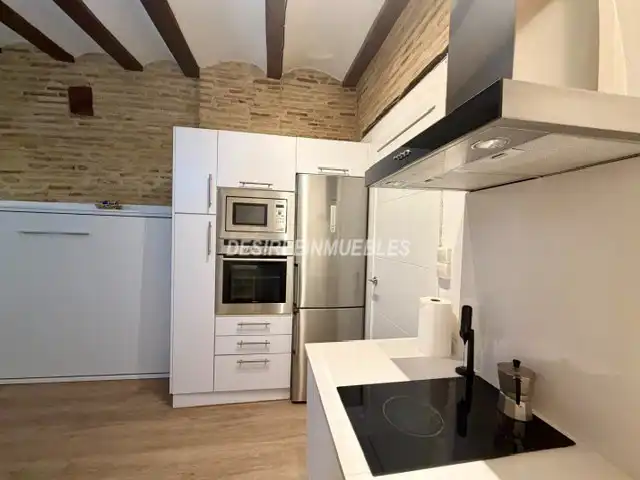 Cocina de Piso de alquiler en Valencia con Aire acondicionado, Calefacción y Parquet