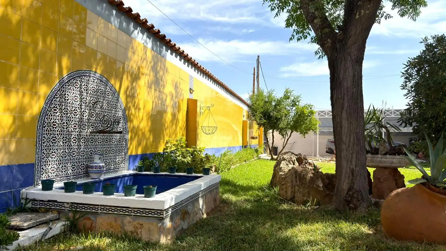 Jardín de Finca rústica en venta en Badajoz con Jardín privado y Piscina