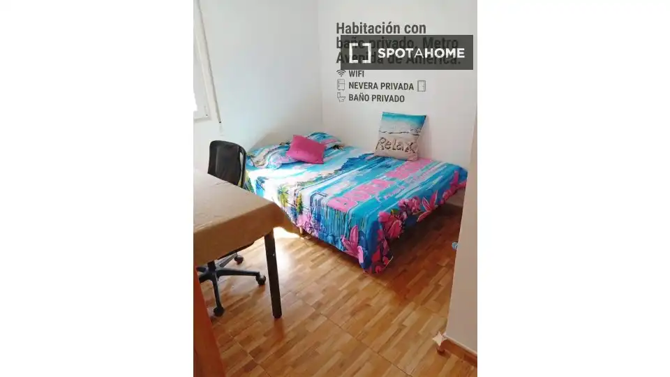 Habitación de Piso para compartir en Madrid con Aire acondicionado, Calefacción y Terraza