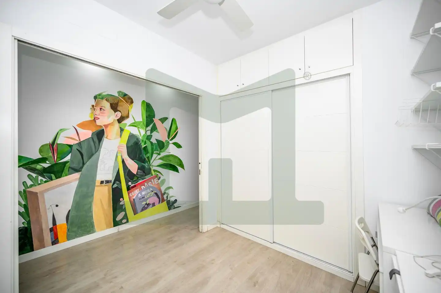Schlafzimmer von Wohnung zur Miete in Madrid mit Klimaanlage, Heizung und Terrasse