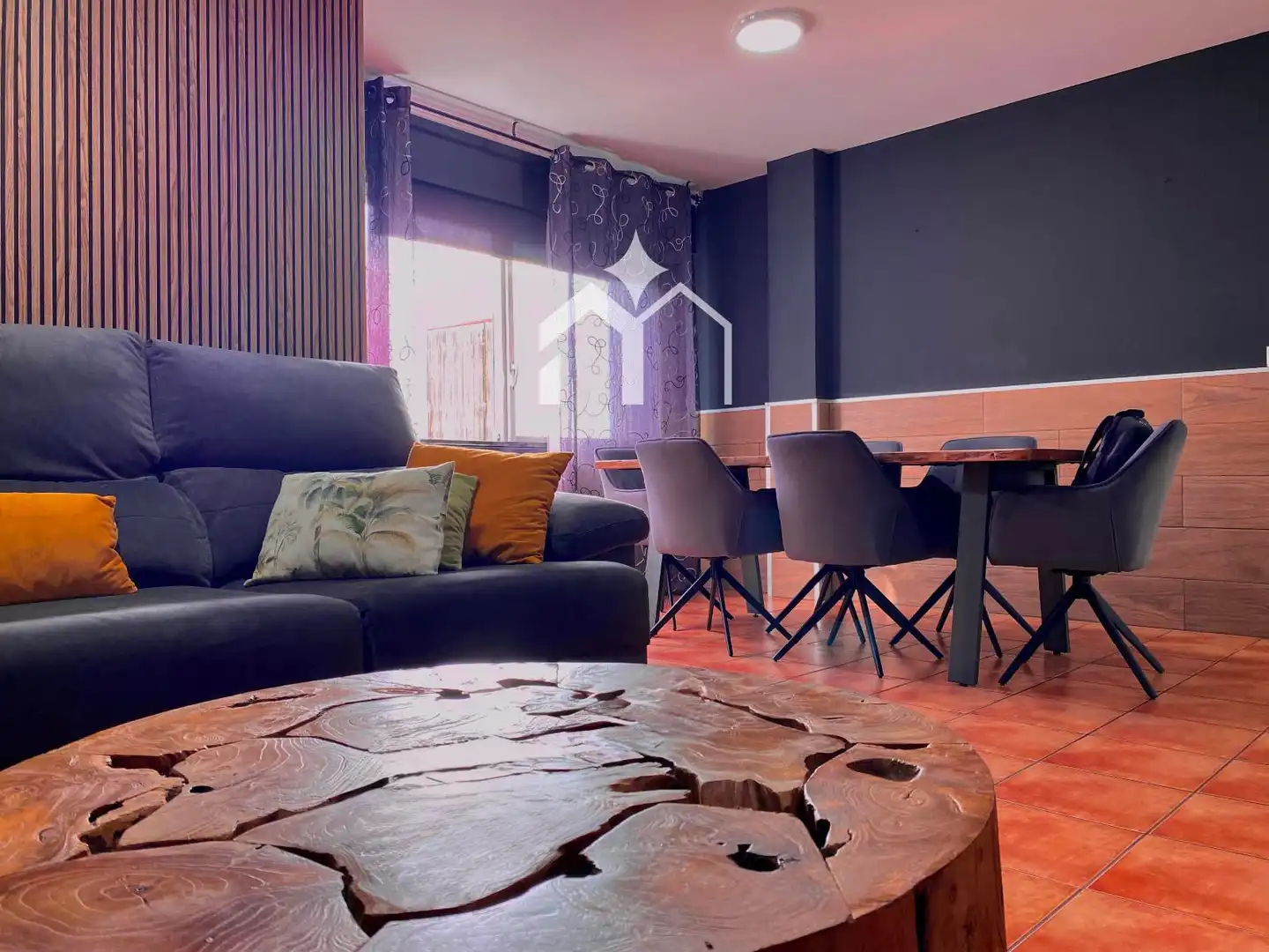 Sala de estar de Piso en venta en Moaña con Terraza, Trastero y Amueblado