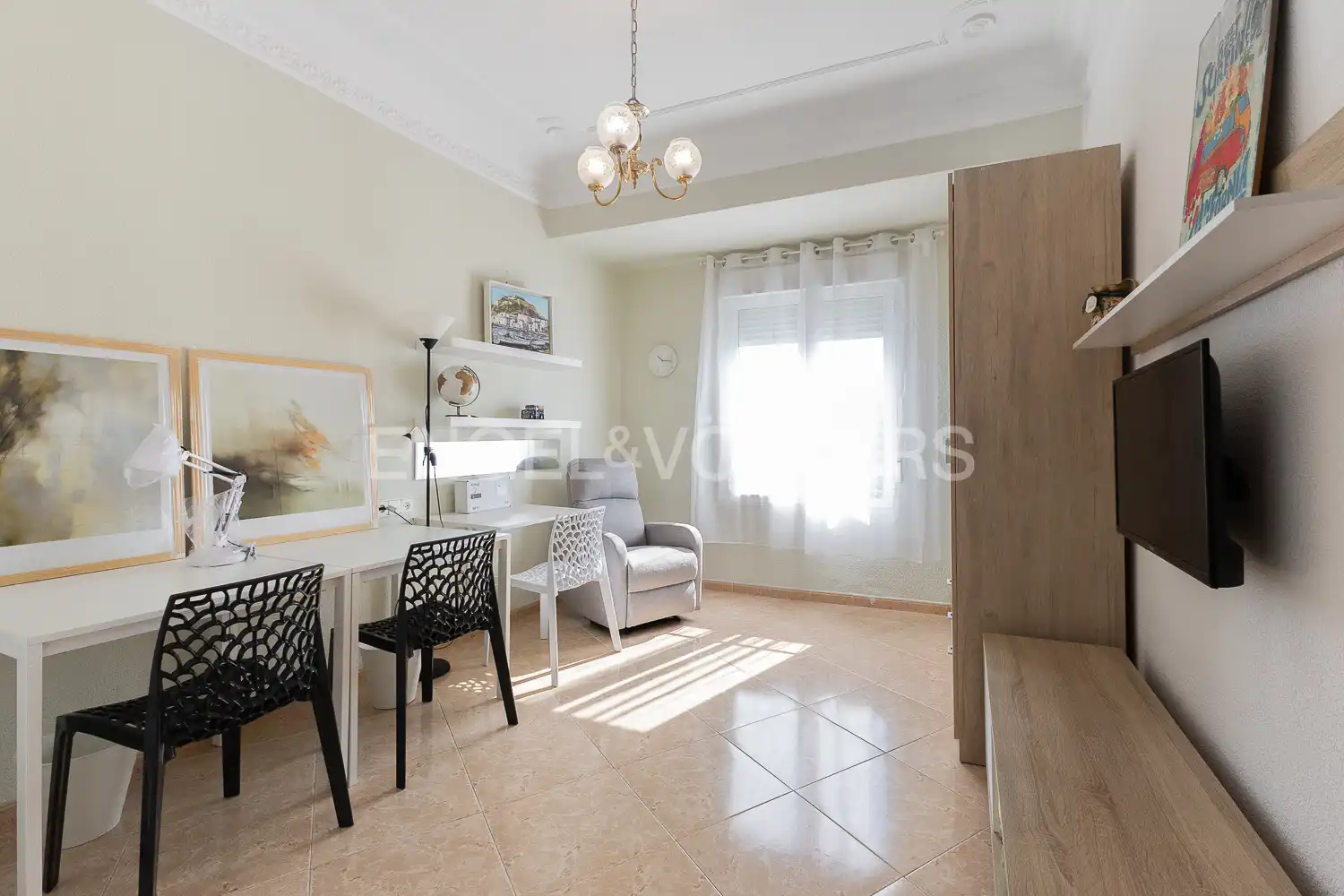 Bedroom of Flat for rent in Valencia  with Air Conditioner, Heating and Furnished