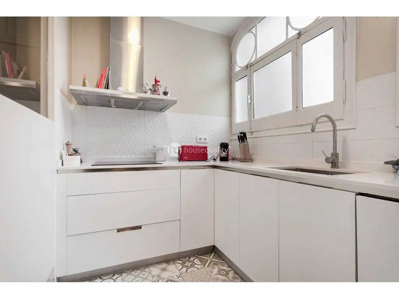 Küche von Wohnung zur Miete in Barcelona mit Parkett und Terrasse