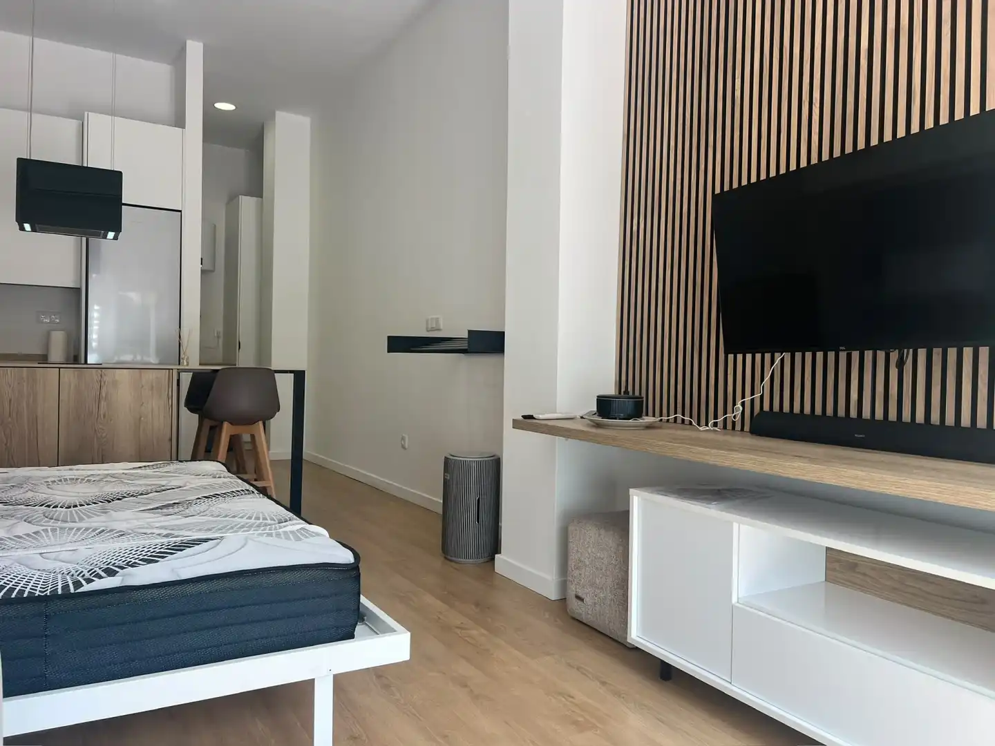 Sala d'estar de Estudi de lloguer en Murcia amb Aire condicionat, Calefacció i Moblat