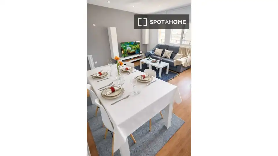 Menjador de Apartament per a compartir en Barcelona amb Aire condicionat, Calefacció i Terrassa