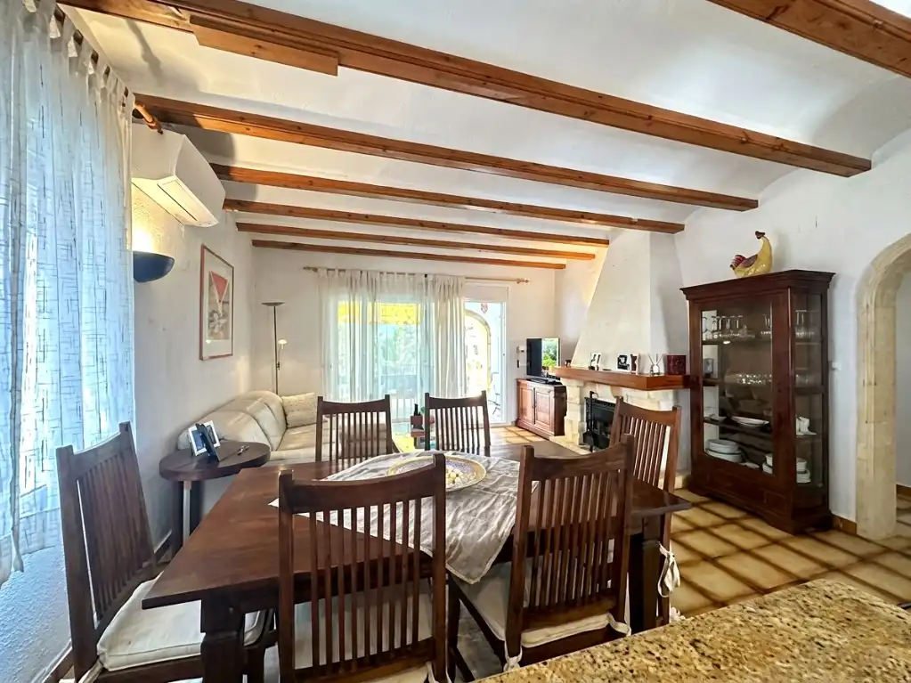 Comedor de Casa o chalet en venta en Moraira con Aire acondicionado, Calefacción y Jardín privado