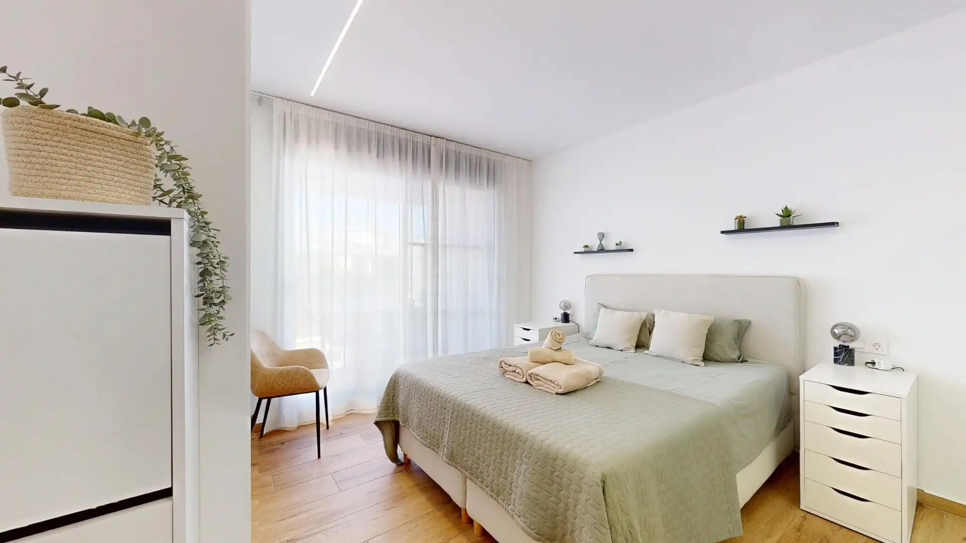 Dormitori de Apartament en venda en San Javier amb Aire condicionat, Terrassa i Moblat