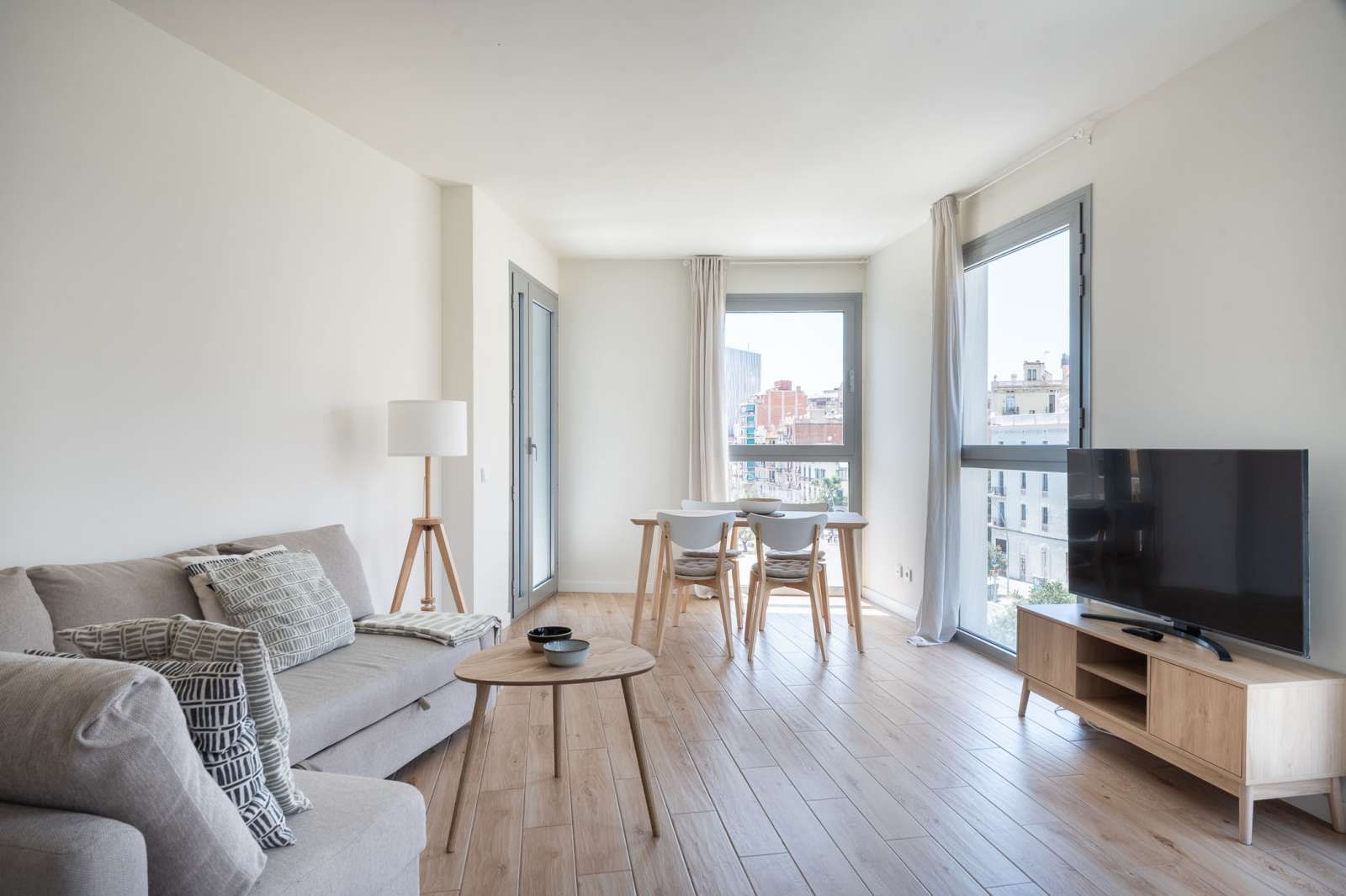 Sala d'estar de Apartament per a compartir en  Barcelona Capital amb Aire condicionat i Terrassa