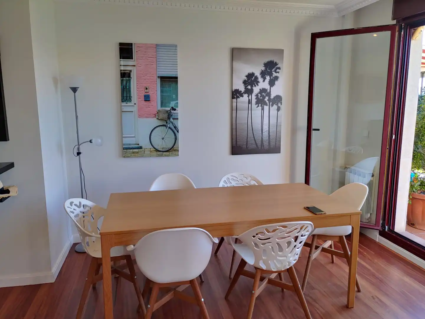 Dining room of Flat for rent in Santander  with Heating, Parquet flooring and Furnished