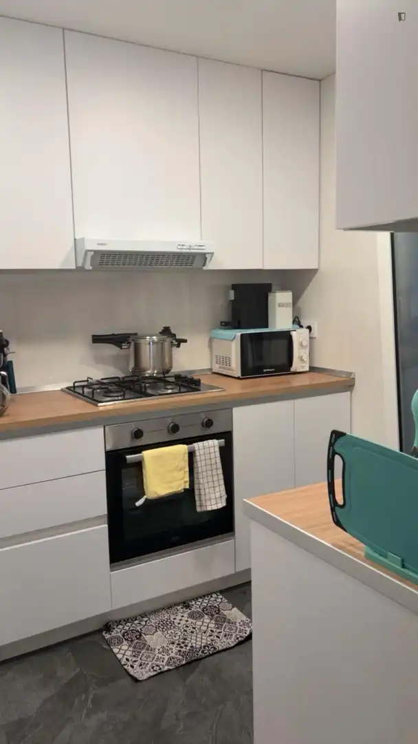 Cocina de Apartamento para compartir en Barcelona con Amueblado, Horno y Lavadora