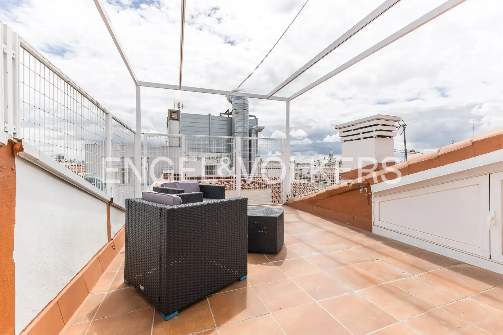 Terrasse von Dachboden zur Miete in Madrid mit Klimaanlage, Heizung und Terrasse