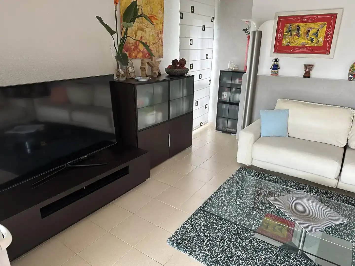 Living room of Flat for rent in Pollença  with Air Conditioner, Swimming Pool and Balcony