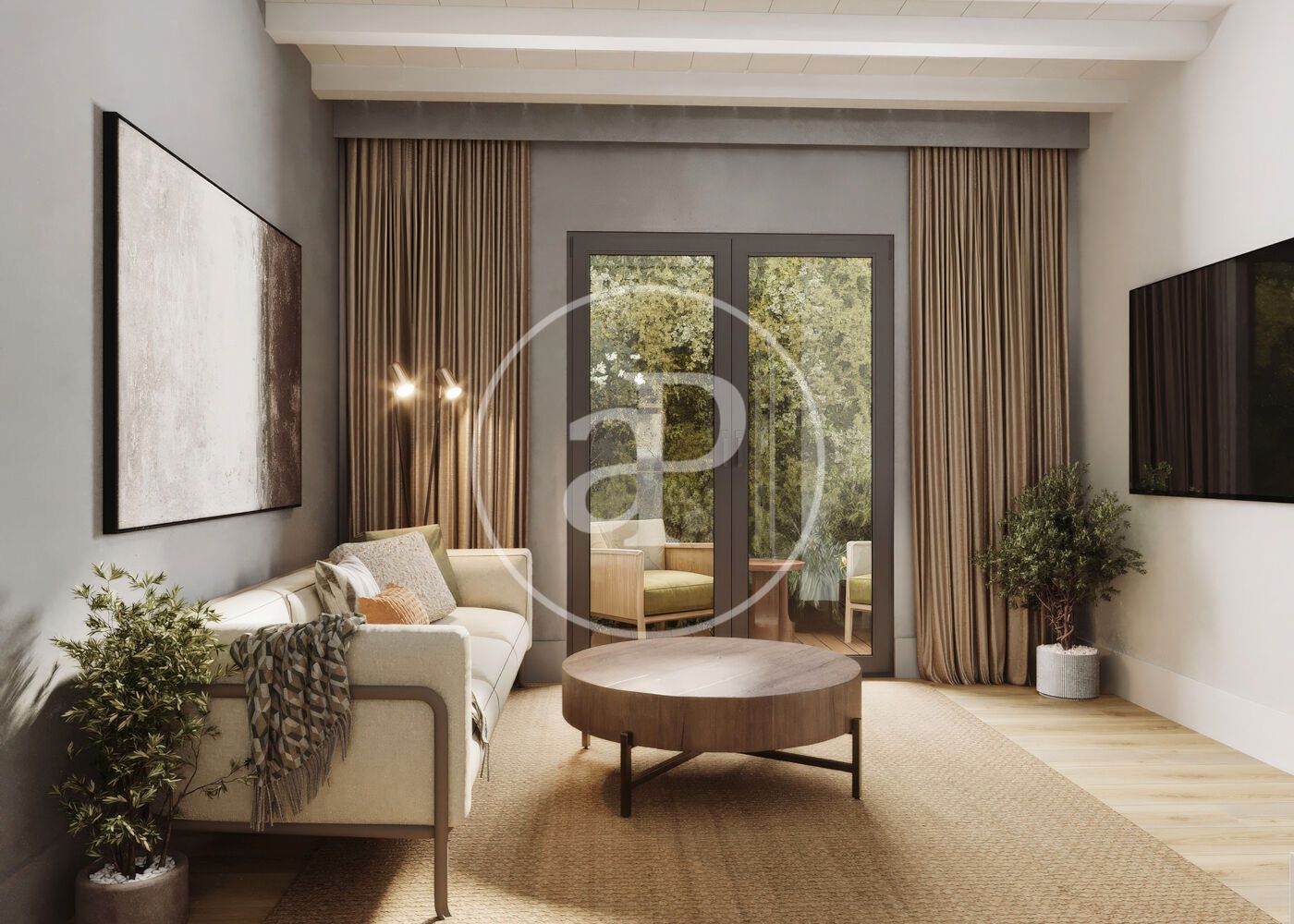 Sala d'estar de Dúplex en venda en  Barcelona Capital amb Aire condicionat i Calefacció