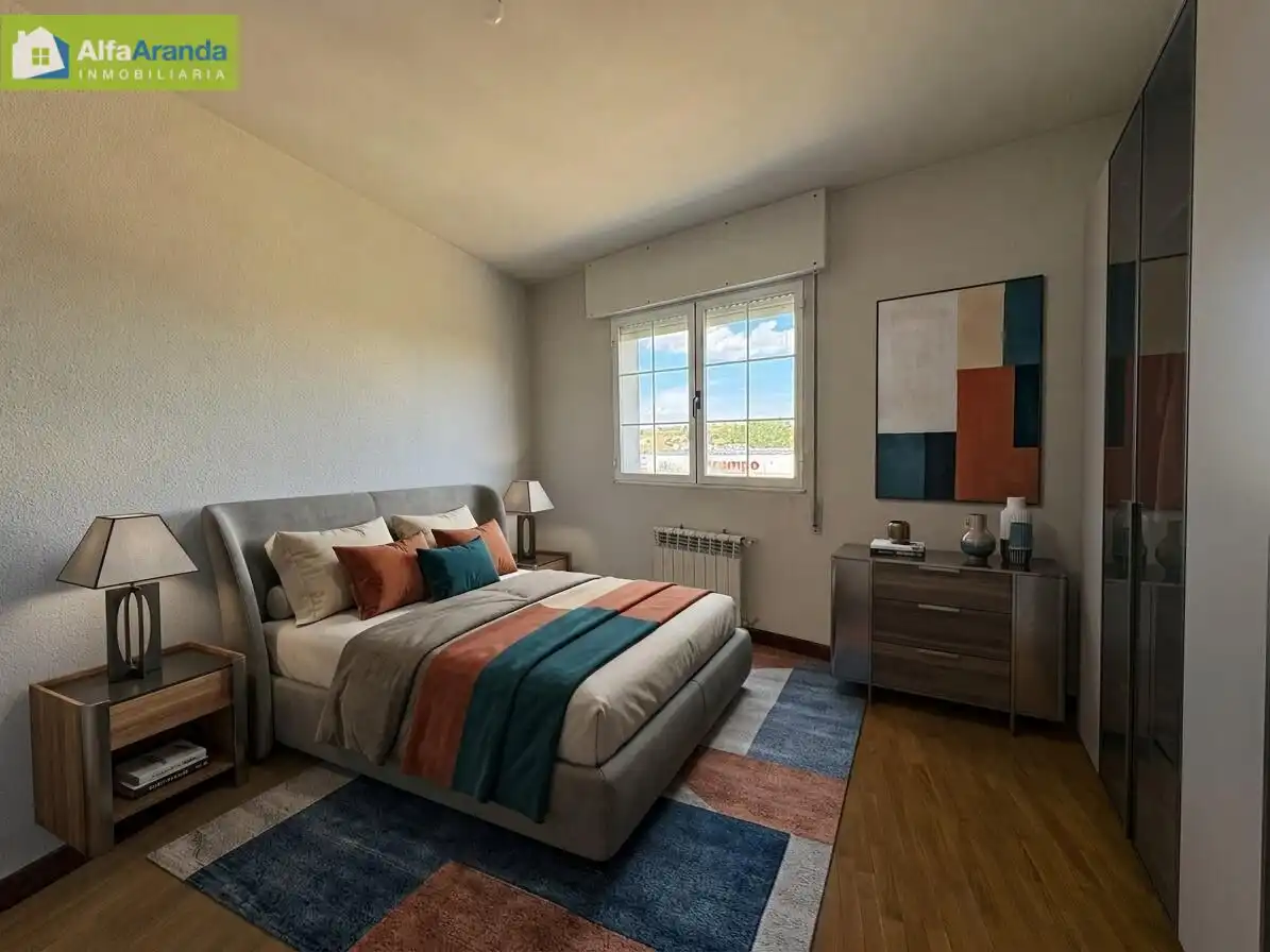 Bedroom of Flat for sale in Aranda de Duero  with Heating, Parquet flooring and Terrace