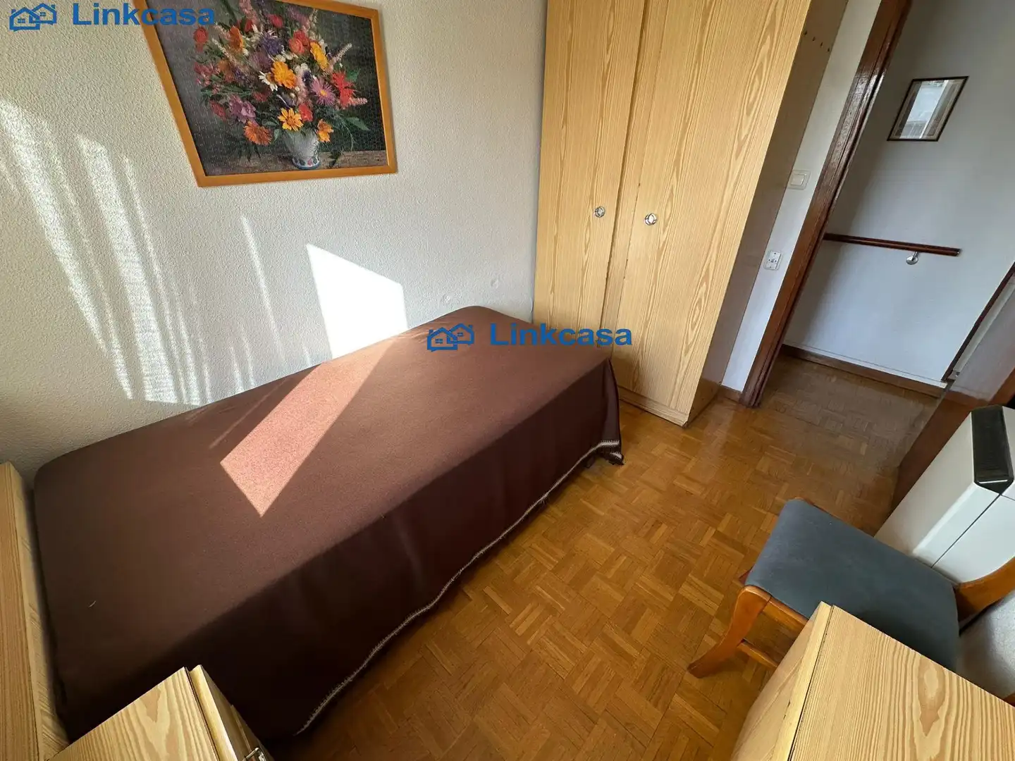 Bedroom of Flat for sale in Madrid  with Heating, Parquet flooring and Terrace