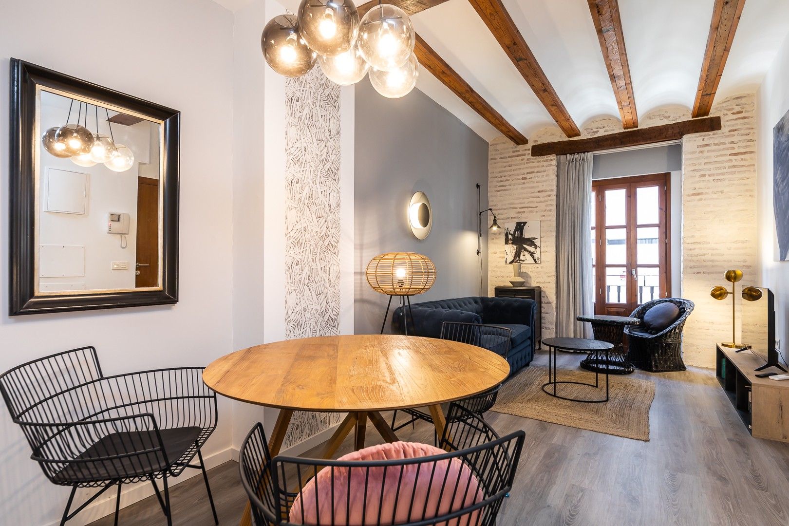 Living room of Apartment to rent in  Valencia Capital  with Air Conditioner, Heating and Furnished