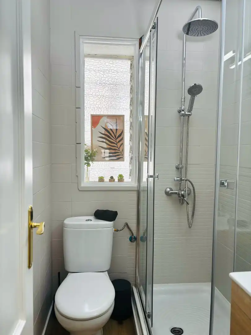 Bathroom of Flat for rent in Alicante / Alacant  with Air Conditioner, Furnished and Oven