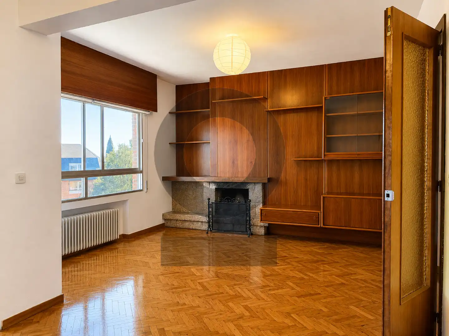 Living room of Flat for rent in Hoyo de Manzanares  with Heating, Parquet flooring and Terrace