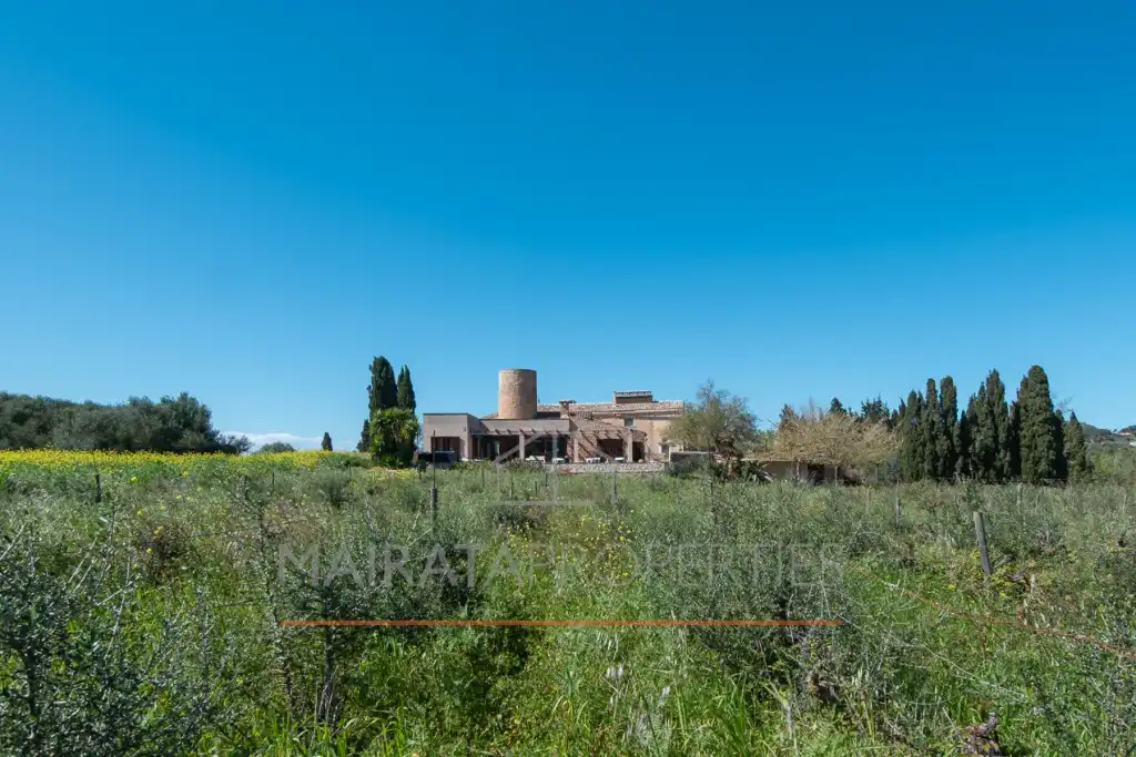 Vista exterior de Finca rústica en venda en Felanitx amb Aire condicionat, Jardí privat i Terrassa
