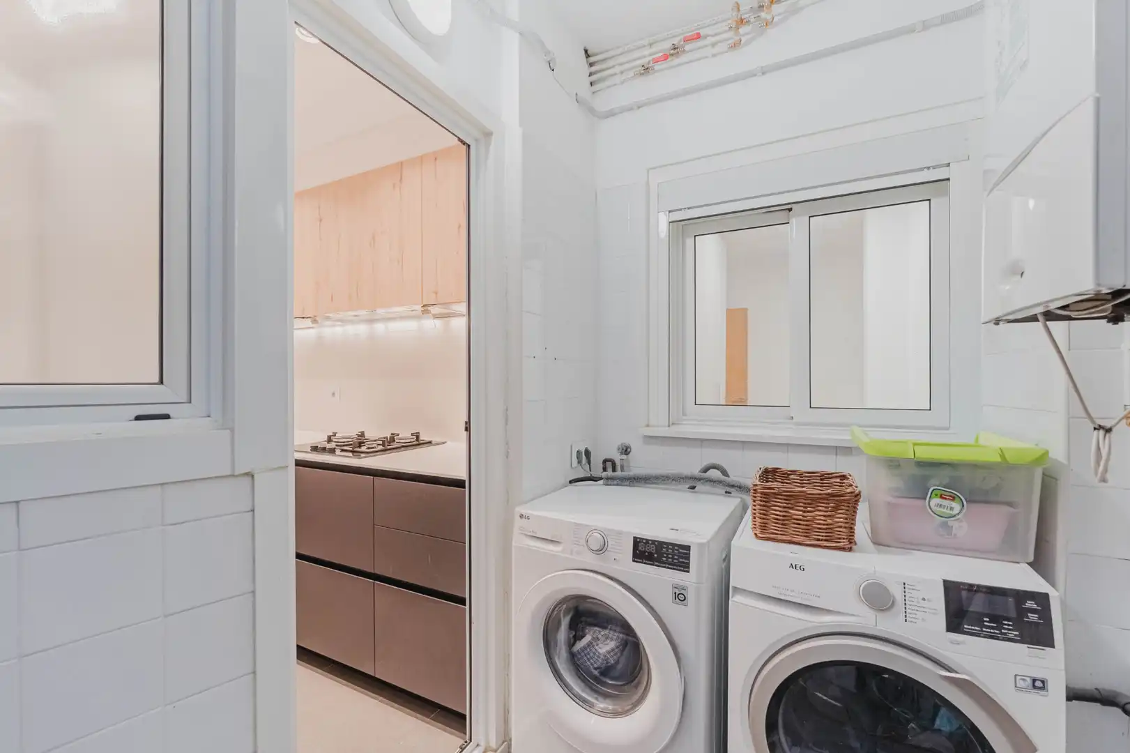Küche von Wohnung zum Verkauf in Barcelona mit Klimaanlage, Heizung und Parkett