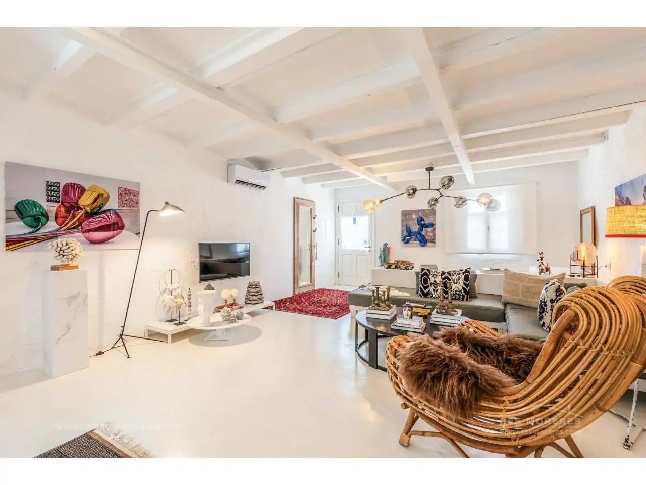Sala d'estar de Casa o xalet en venda en Es Migjorn Gran amb Aire condicionat, Calefacció i Terrassa