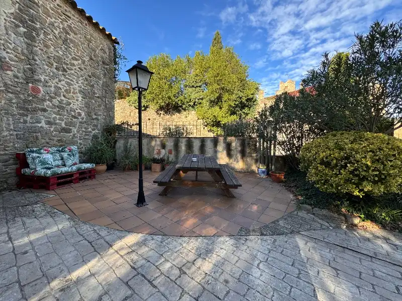 Terraza de Finca rústica en venta en Ullastret con Aire acondicionado, Calefacción y Jardín privado