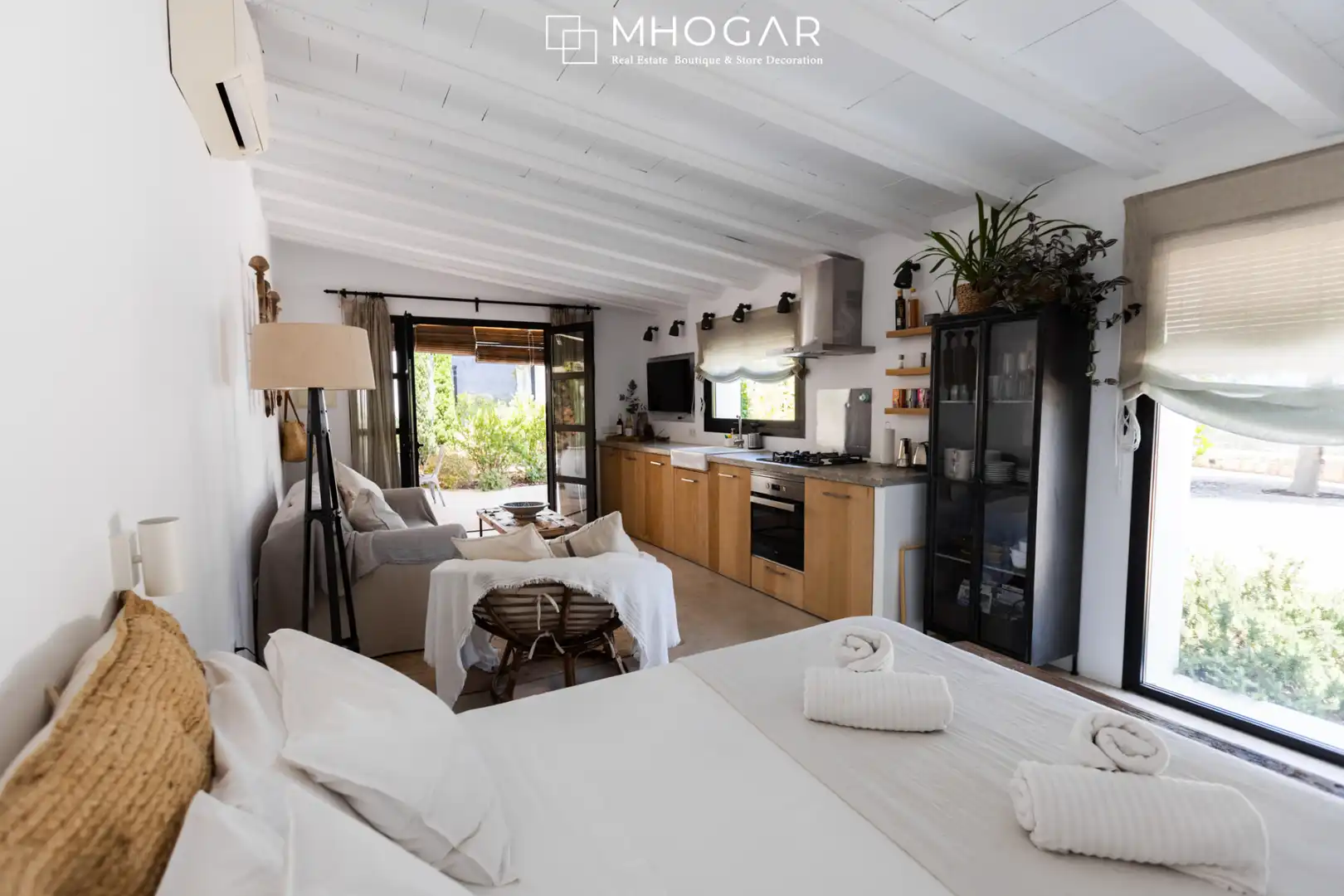 Sala d'estar de Finca rústica de lloguer en Benissa amb Aire condicionat, Calefacció i Jardí privat