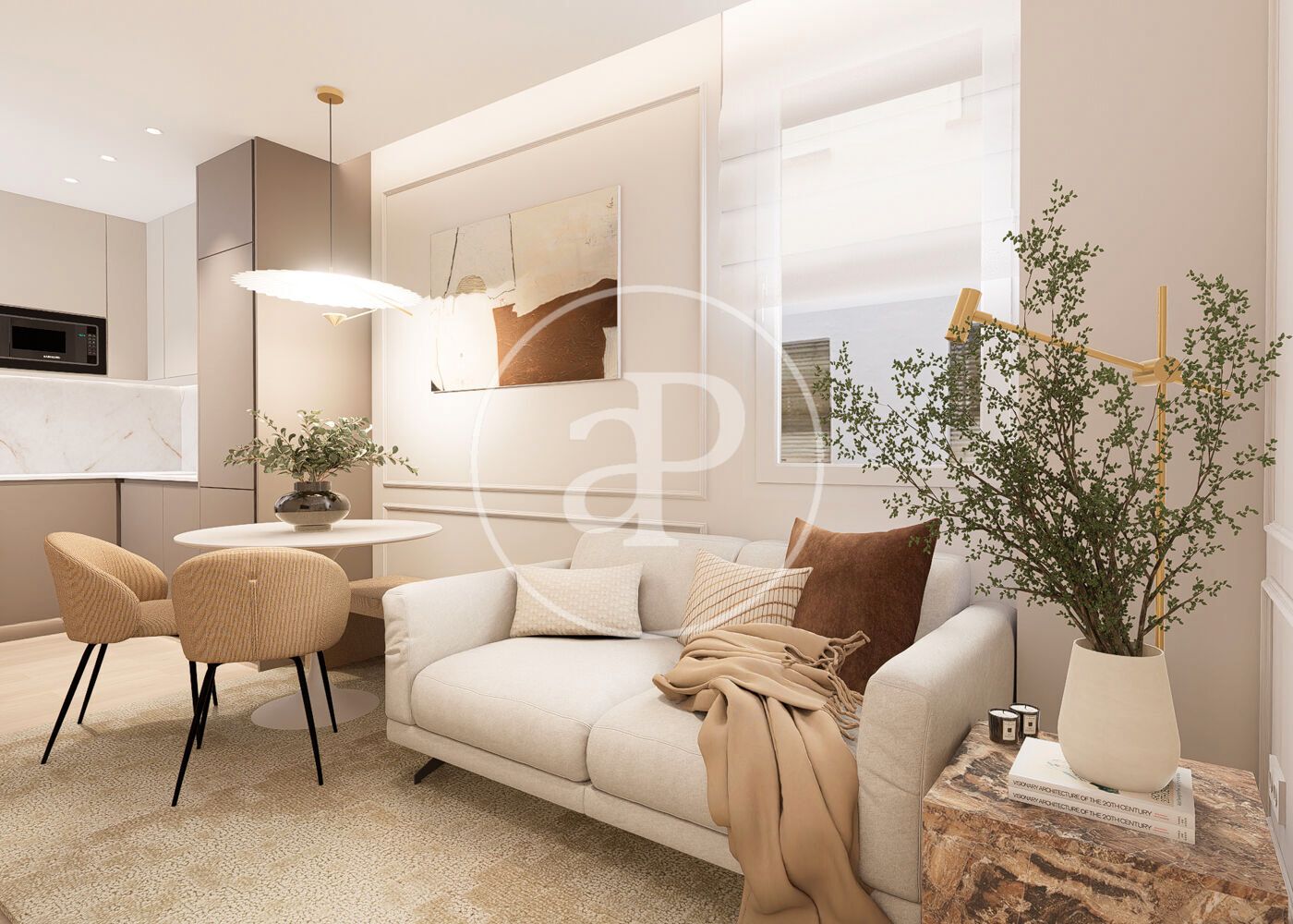 Living room of Flat for sale in  Madrid Capital  with Air Conditioner, Heating and Furnished