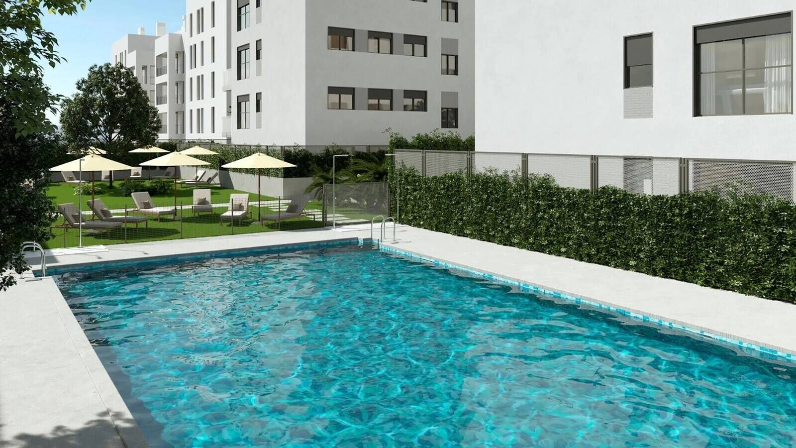 Swimming pool of Apartment for sale in  Murcia Capital  with Air Conditioner, Terrace and Balcony