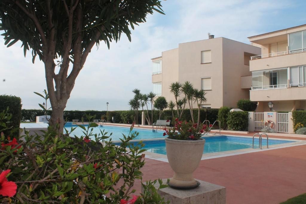 Piscina de Apartament de lloguer en Vinaròs amb Moblat, Rentadora i Microones