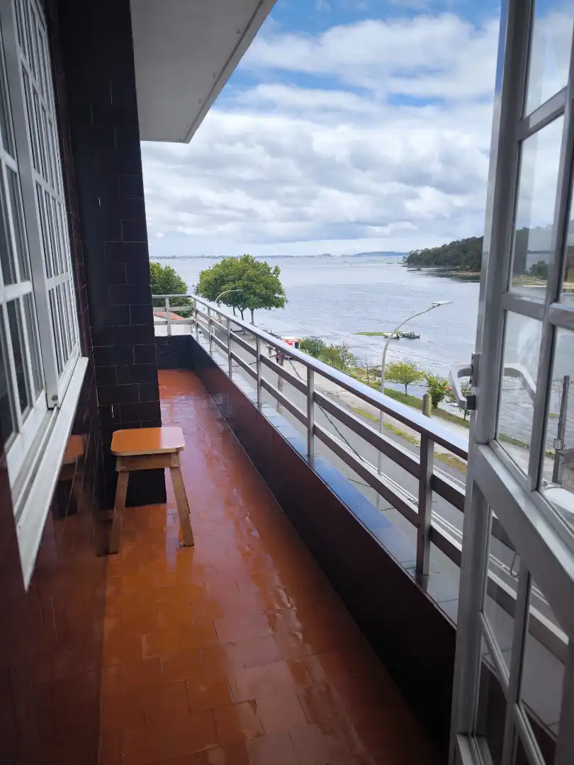 Terrasse von Wohnung zum Verkauf in Vilagarcía de Arousa mit Heizung, Parkett und Abstellraum