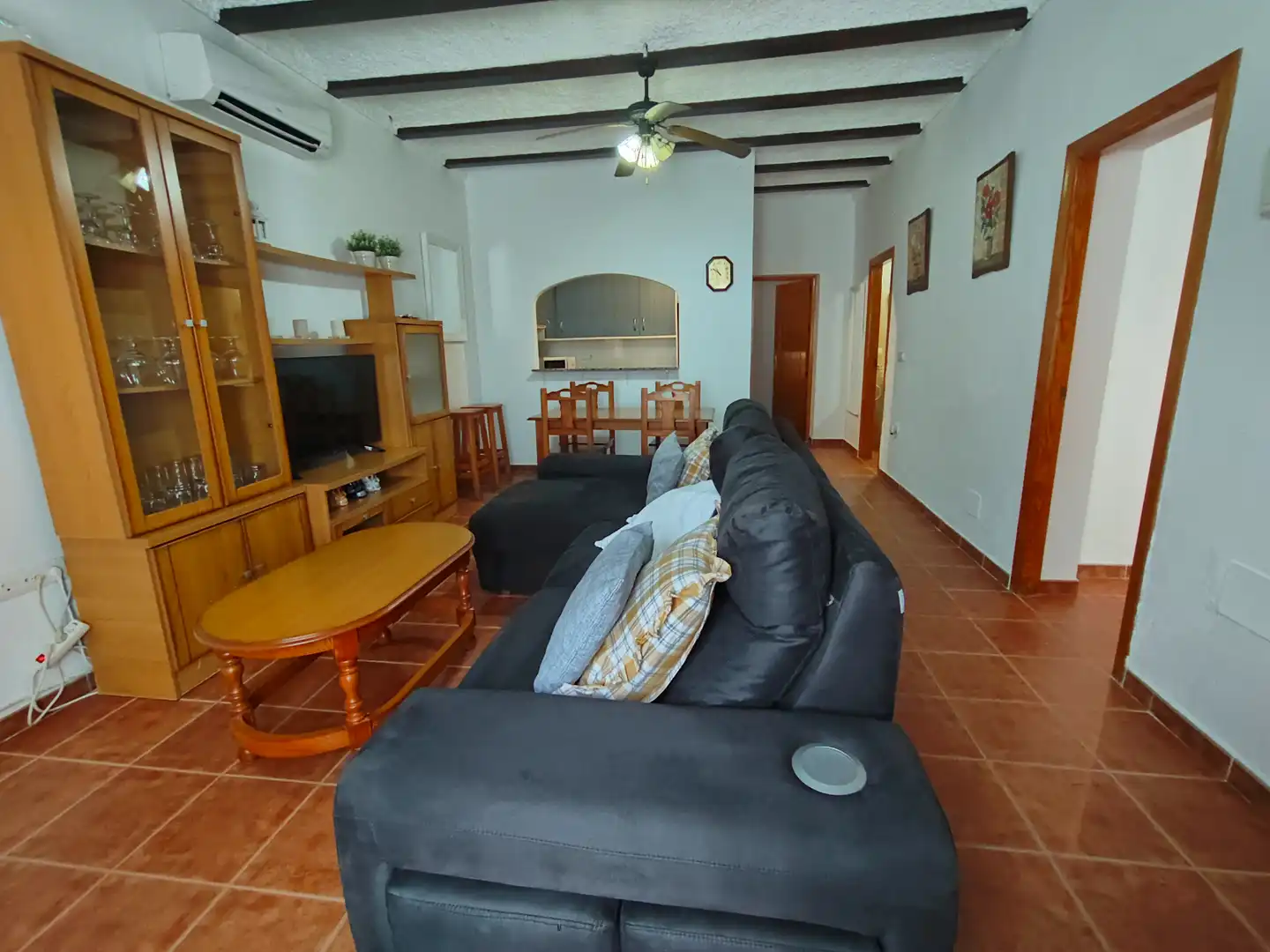 Living room of Flat for sale in Cuevas del Almanzora  with Air Conditioner, Terrace and Furnished