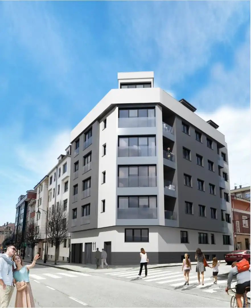 Vista exterior de Pis en venda en Gijón  amb Calefacció i Traster