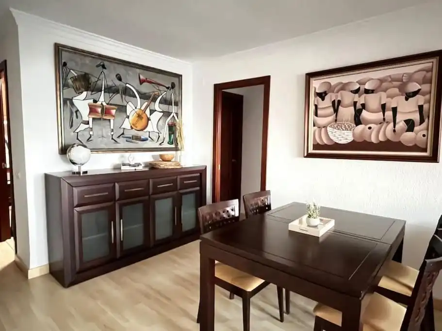 Dining room of Flat for rent in Torremolinos  with Air Conditioner, Terrace and Furnished
