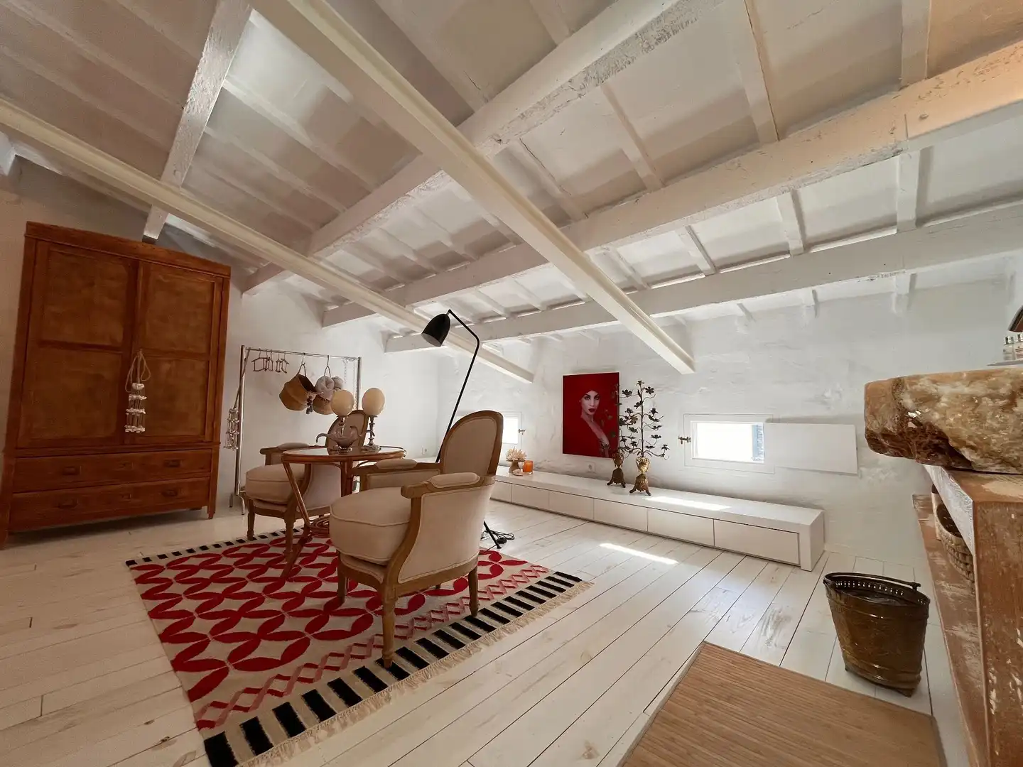 Wohnzimmer von Country house zum Verkauf in Es Migjorn Gran mit Klimaanlage, Heizung und Privatgarten