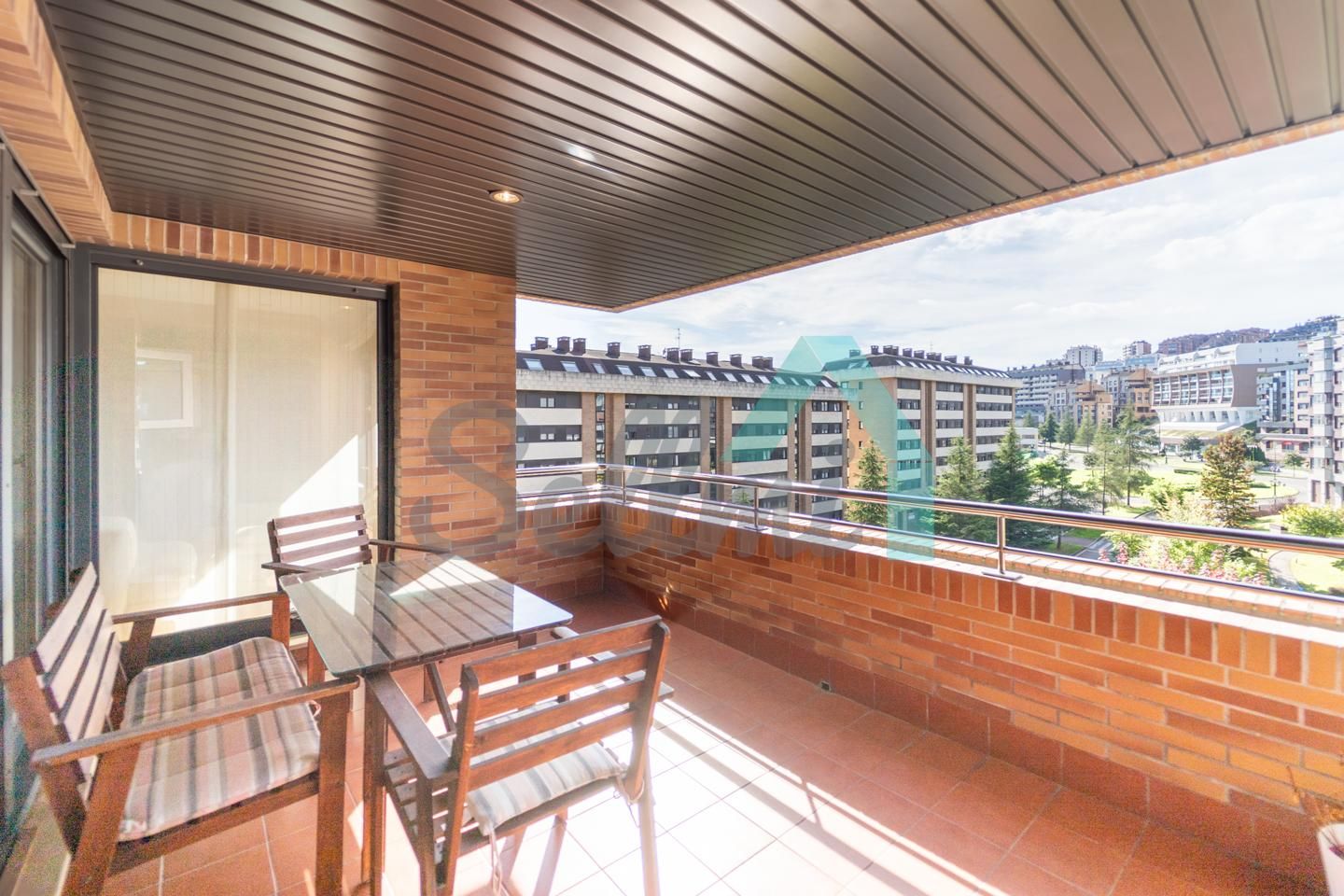 Terrace of Flat to rent in Oviedo   with Heating, Parquet flooring and Terrace