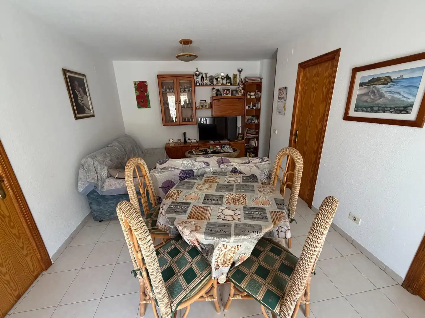 Dining room of Flat for sale in Oropesa del Mar / Orpesa  with Air Conditioner, Furnished and Balcony