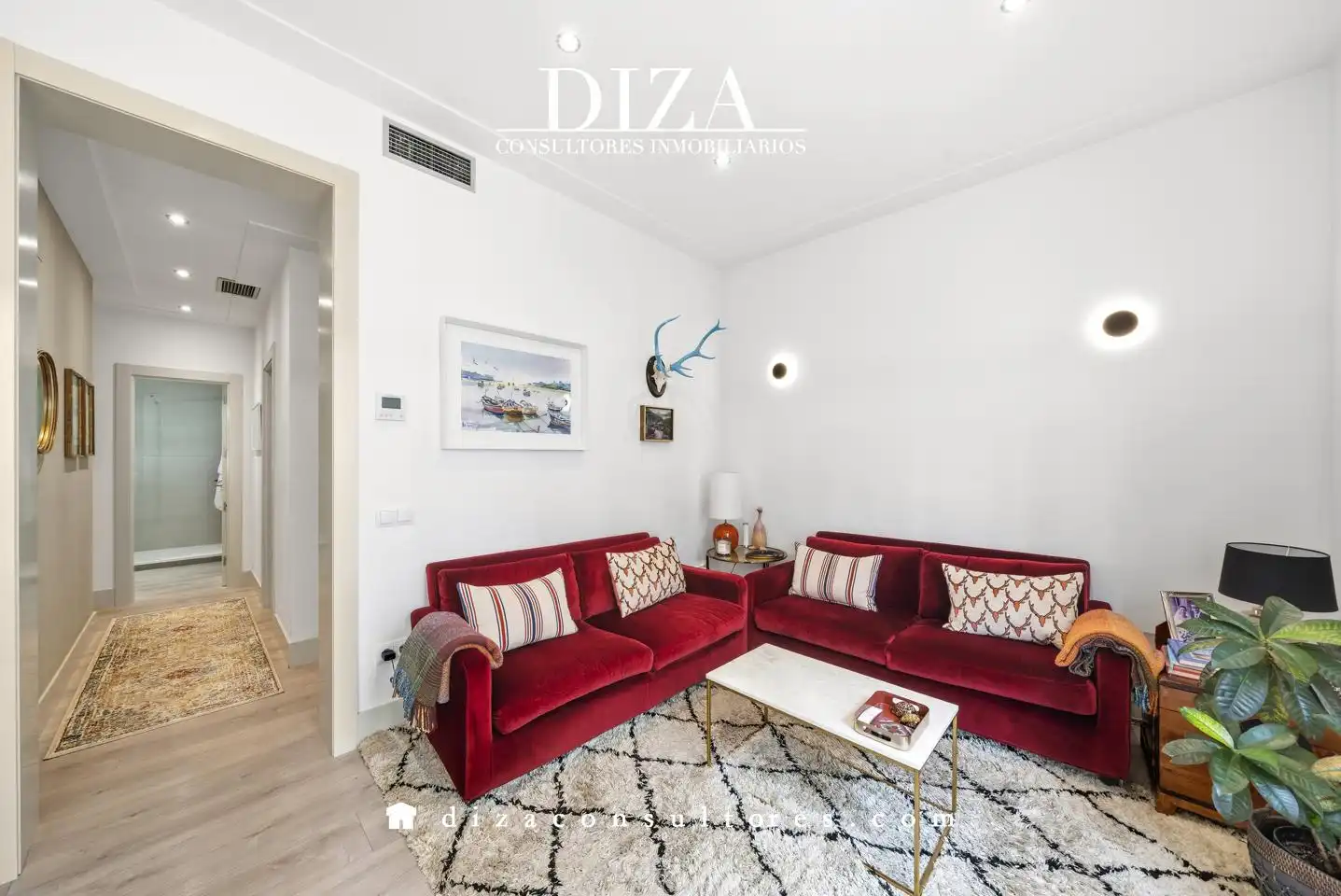 Wohnzimmer von Wohnung zum Verkauf in Madrid mit Klimaanlage, Heizung und Balkon