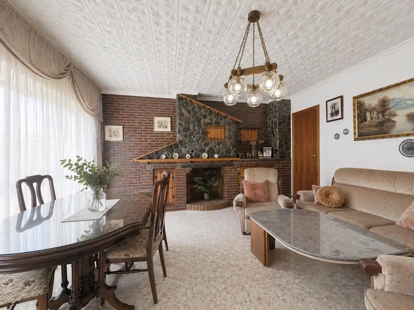 Sala de estar de Finca rústica en venta en Píñar con Terraza