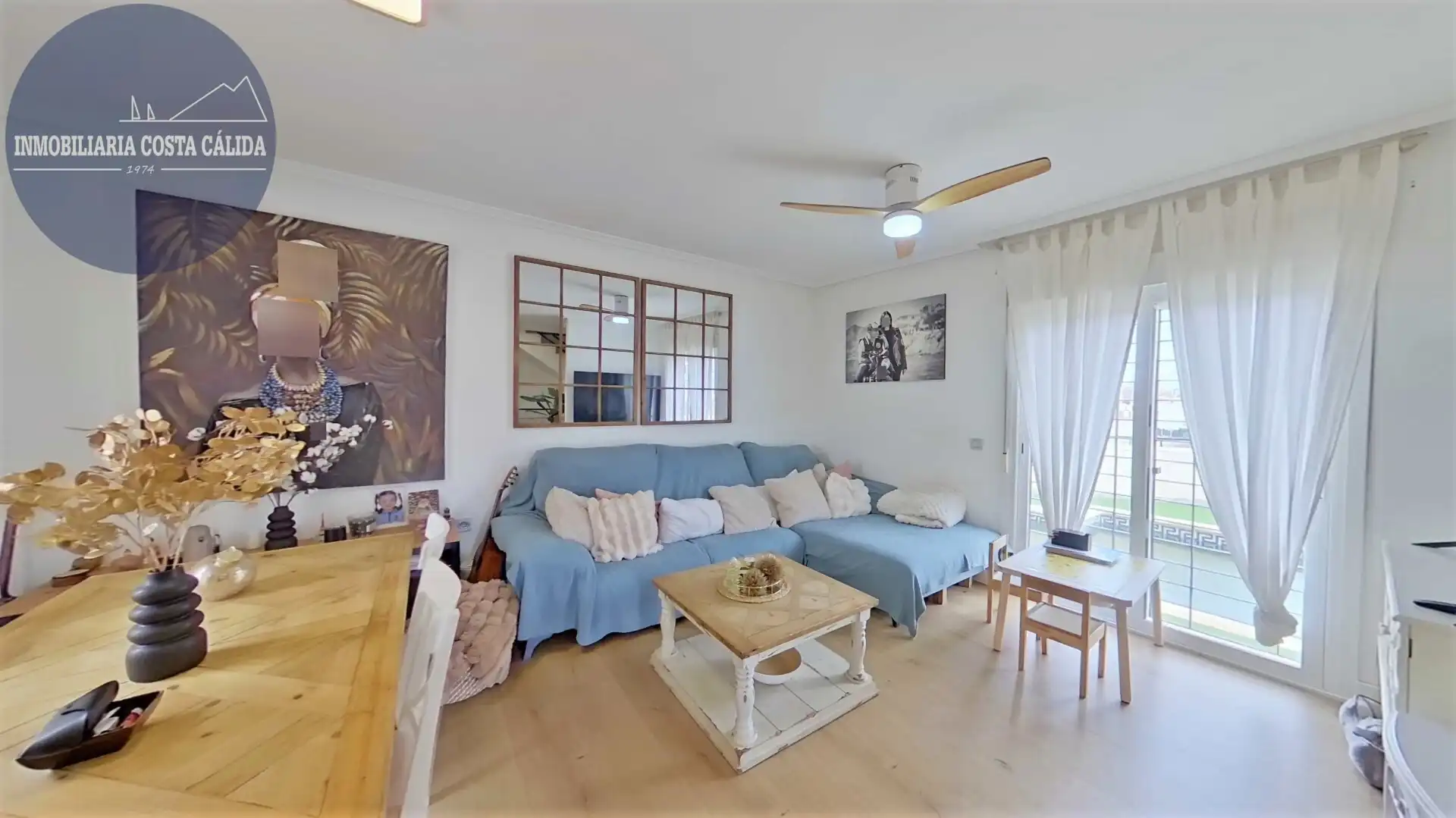 Wohnzimmer von Einfamilien-Reihenhaus zum Verkauf in Águilas mit Klimaanlage, Heizung und Privatgarten