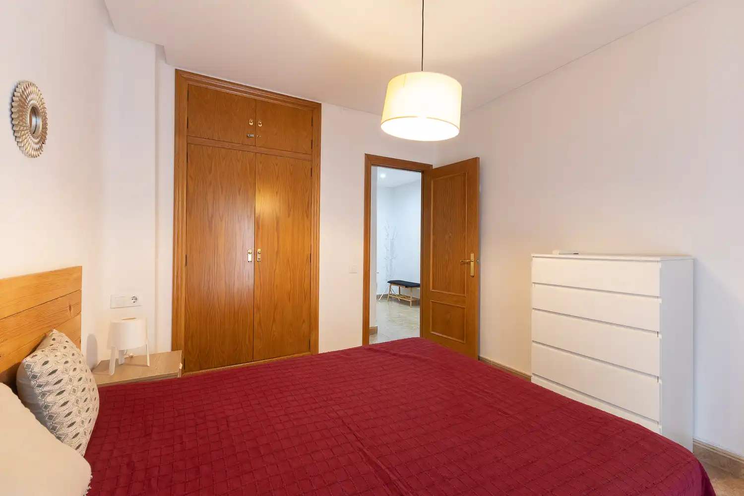 Bedroom of Flat for rent in Valencia  with Air Conditioner, Heating and Furnished